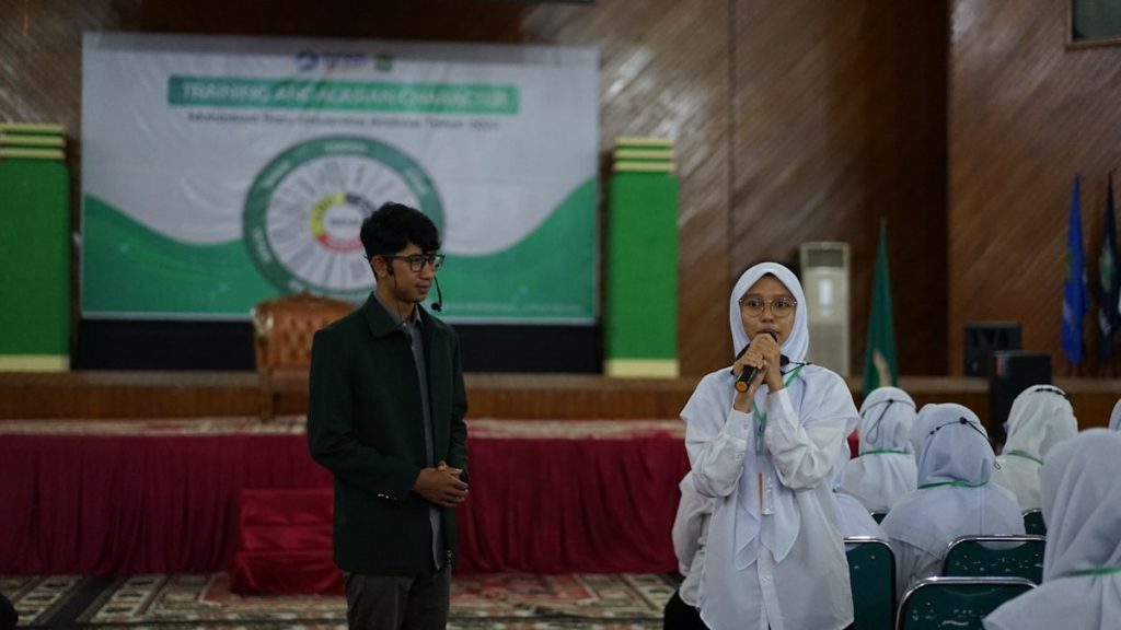 a man and a woman on a stage